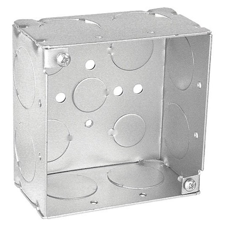 Southwire Electrical Box, 30.3 cu in, Square Box Type, 4 Gangs, Steel, Square Shape 52171-1